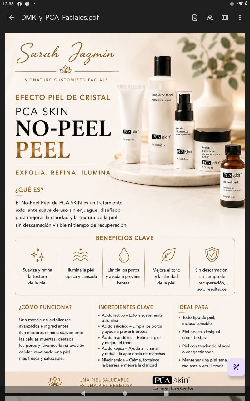 PCA Skin · No-Peel Peel (efecto piel de cristal)